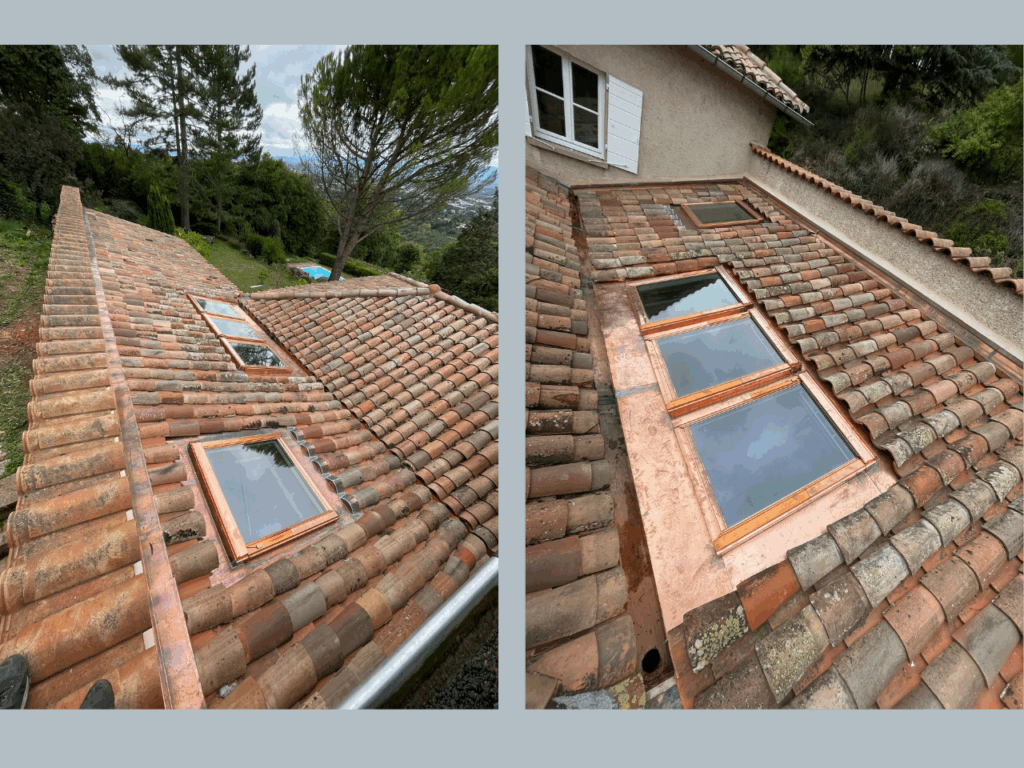 velux, cuivre, combinaison de fenêtres, remplacement, création