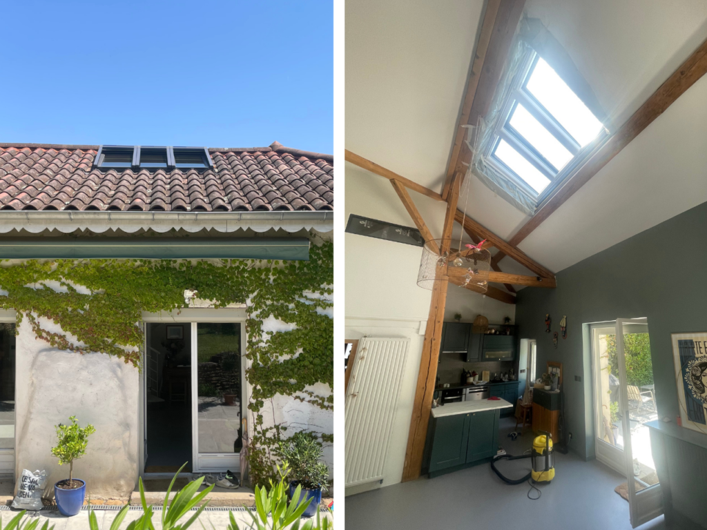 Création d'une verrière VELUX 3 en 1